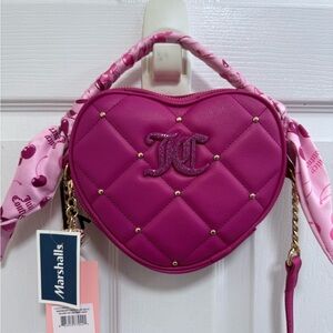 NWT Juicy Couture 🍒Cherry “Holding the Line” Pink Heart Crossbody